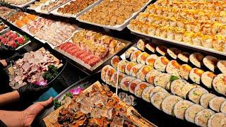 Amazing skills! Popular seafood & sushi buffet masters / Korean street food