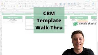 Customer Relationship Management (CRM) Excel Template Step-by-Step Video Tutorial by Simple Sheets