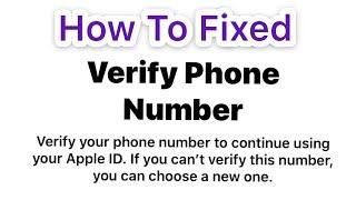 How To Fixed Verify Apple ID Phone Number on iPhone iPad & iPod Touch ( Latest 2020)