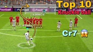 Top 10 Knuckle ball goals by Cristiano Ronaldo in Pes mobile 2021 || Pes Ginie