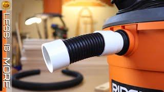 How to make short hose for shop vac dust collection systems