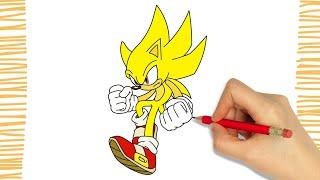 How to Draw SUPER SONIC X I Easy