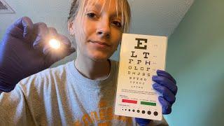 100 SUBSCRIBER SPECIAL! asmr lofi fast and aggressive eye exam with gloves!