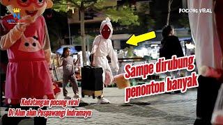 Detik detik kemunculan pocong viral Alun alun Puspawangi Indramayu