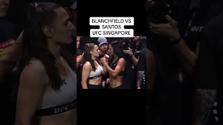 Erin Blanchfield vs. Taila Santos -Weigh-in Face-Off - (UFC Fight Night: Holloway vs Korean Zombie)