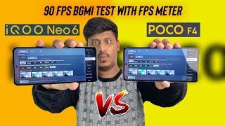 iQOO Neo 6 vs Poco F4 5G BGMI 90FPS Test with FPS METER *Snapdragon 870 Battle*