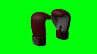 baxing gloves in green screen free stock footages