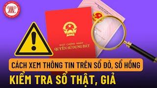 Cách Xem Thông Tin Trên Sổ Đỏ, Sổ Hồng - Kiểm Tra Sổ Thật, Giả | TVPL