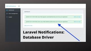 Laravel Notifications: "Database" Driver - Demo Project