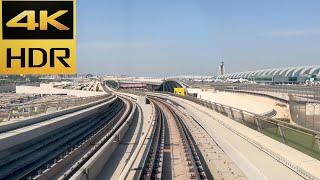 [4K 60fps HDR]Dubai Metro-Red Line ALL STATIONS-Journey between Centrepoint & Expo 2020