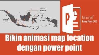 Cara membuat animasi lokasi pada peta di powerpoint (Tutorial map location PPT)