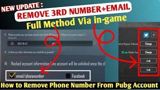 Remove Linked 3rd Number/Email & Social Link Via in-Game New Features | How to remove phone number 