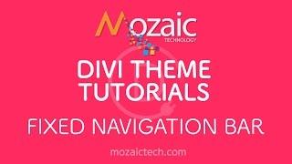 How To Enable Fixed Navigation in the Divi Theme Options