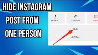 How To Hide Instagram Post From One Person