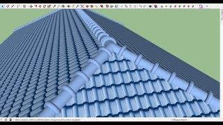 Realistic hip Roof  with Sketchup