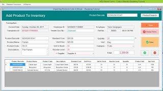 VB.Net Inventory Management System - Adding Products to Inventory (demo by iBasskung)