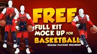 FREE BASKETBALL JERSEY FULL KIT MOCKUP (BASKETBALL JERSEY KIT MOCKUP DESIGN with MODEL)