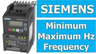 03# How to set siemens sinamics v20 ac drive vfd parameter manual setting hindi Minimum maximum freq