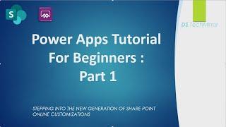 Power Apps (Canvas App) Tutorial For Beginners: Part 1