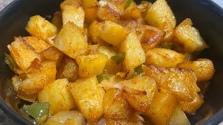 EASY & DELICIOUS BREAKFAST POTATOES RECIPE| FRIED POTATOES WITH ONIONS & PEPPERS