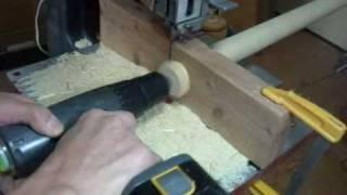 バンドソーで丸棒作り  How to make a wooden dowel rod in the band saw