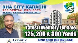 DHA City Karachi Latest Inventory For Sale | 125, 200 & 300 Yards