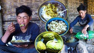 Adhiraj Cooking first meal in own shelter || Enjoying first meal in new shelter@pastorallifeofnepal