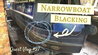 How To Black a Narrowboat (by getting the professionals to do it for you!) | Quest Vlog #97