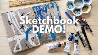 5 Fast & Free Sketchbook Spreads: Abstract Art Inspiration 