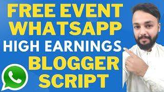 New Whatsapp Viral Script For Blogger || Earn Money With WhatsApp Script