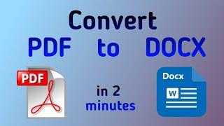 How to convert PDF to WORD | PDF to DOCX For Free
