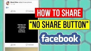 How To Share NO SHARE BUTTON Post on Facebook