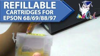 InkOwl Spongeless Refill Cartridges for EPSON 68, 69, 88, 97 ink