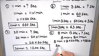 How to convert minutes to seconds / Minutes to seconds conversion / Converting minutes to seconds