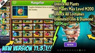 Plants Vs Zombies 2 Unlock All Plants Max Level M200 11.5.1 Full Maps Unlimited Diamond | PvZ2