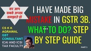 I have made big mistake in GSTR 3B.  What to do ? Step by Step Guide