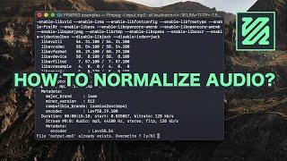 (FFMPEG) HOW TO NORMALIZE AUDIO?