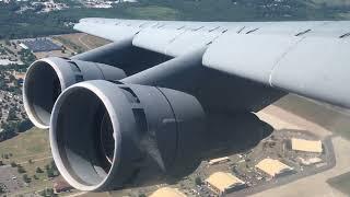 C-5B galaxy go around.  TF-39 engines at high power setting