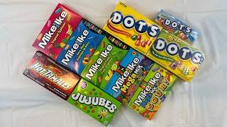 Mike and Ike vs Dots vs Hot Tamales vs Jujubes - which one is your favorite? (ASMR Friendly)