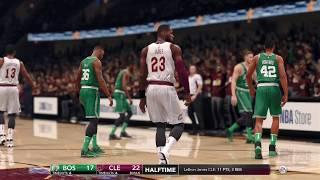 NBA LIVE 18 CPU vs CPU - Boston Celtics vs Cleveland Cavaliers - Full Game - HD