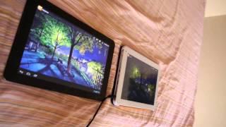 Comparing of screen of my white Tablet PC (MVA) with Tablet PC which has my friend (IPS)