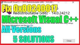 Fix Error 0x80240017 Microsoft Visual C++ Redistributable [All Versions] I 5 Solutions 2023