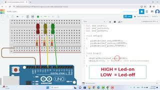 Traffic Lights - Arduino Projects + Tinkercad