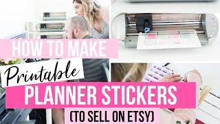 How to Make Printable Planner Stickers  | Etsy Sticker Shop | Erank Demo