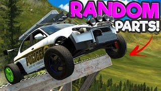 I Tried the IMPOSSIBLE Downhill Race with the Random Parts Mod in BeamNG Drive!