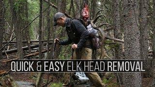 How to Remove the Head from a Big Game Animal - Using Only a Knife!