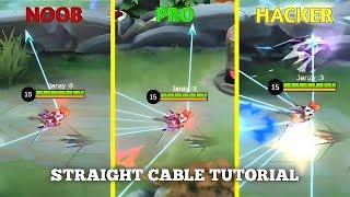 STRAIGHT CABLE TUTORIAL  ( HARDEST FANNY CABLE ) LEARN IN 5 MINS  - MLBB