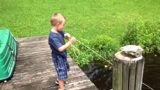 Cast Net Throwing, Fishing Child Prodigy