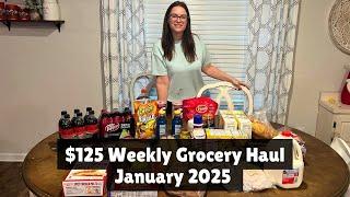 $125 Weekly Grocery Haul and meal plan | January 2025