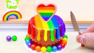 Perfect Miniature Rainbow Heart Cake1000+ Mini Rainbow Buttercream Cake Recipe